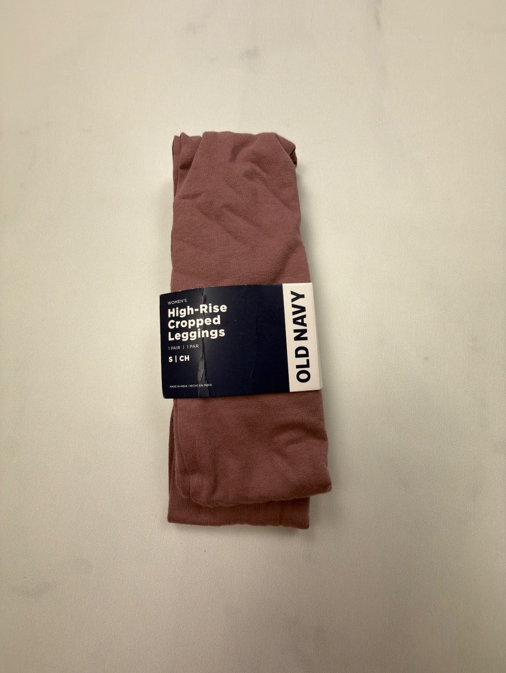 Old Navy High-Rise Cropped Leggings Blush 2010s Slim Fit - Womens S